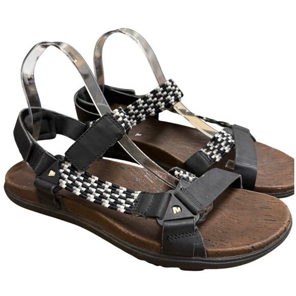 Merrell Around Town Sunvue Woven Slingback Sandal Women 9 M Black J94148 - Picture 1 of 7